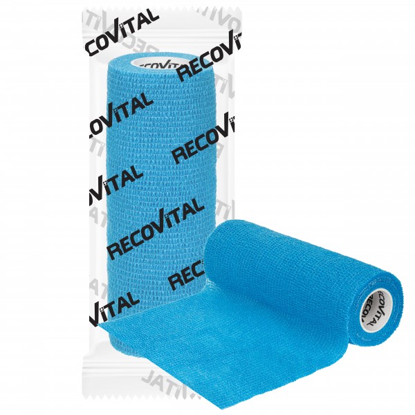 RECOVET Bandaż kohezyjny niebieski 15 cm x 4,5 m