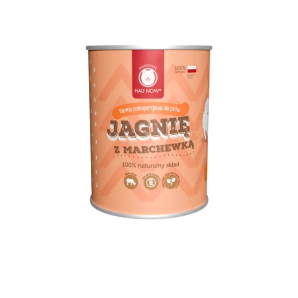 Hau Now Mokra karma monobiałkowa jagnięcina z marchewką 400g