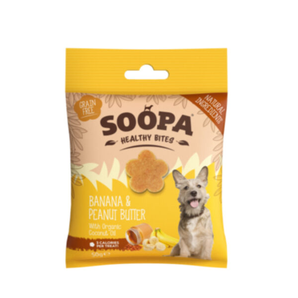 SOOPA Healthy Bites dla psa – Banan i Masło Orzechowe (50g)