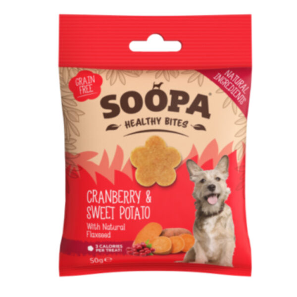 SOOPA Healthy Bites dla psa – Żurawina i banan (50g)