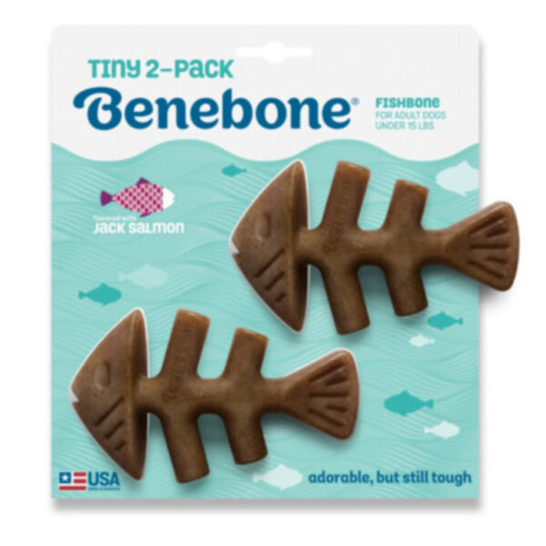 Gryzak dla psa Benebone 2-Pak Fishbone Tiny
