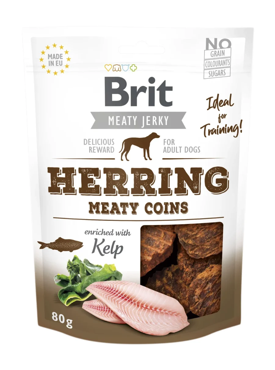 Brit Jerky Snack–Herring Meaty Coins - śledź i kurczak 80 g