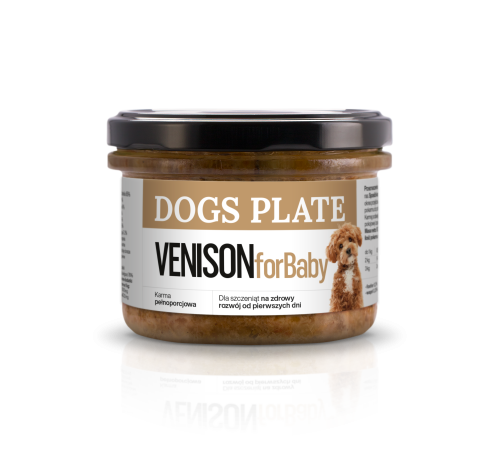Dogs Plate for Baby Venison - Karma z mięsa z daniela dla szczeniąt 180 g
