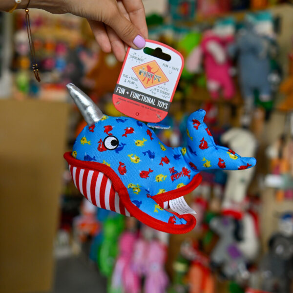 The Worthy Dog – Narwhal Toy mały wieloryb z podwójnym szwem