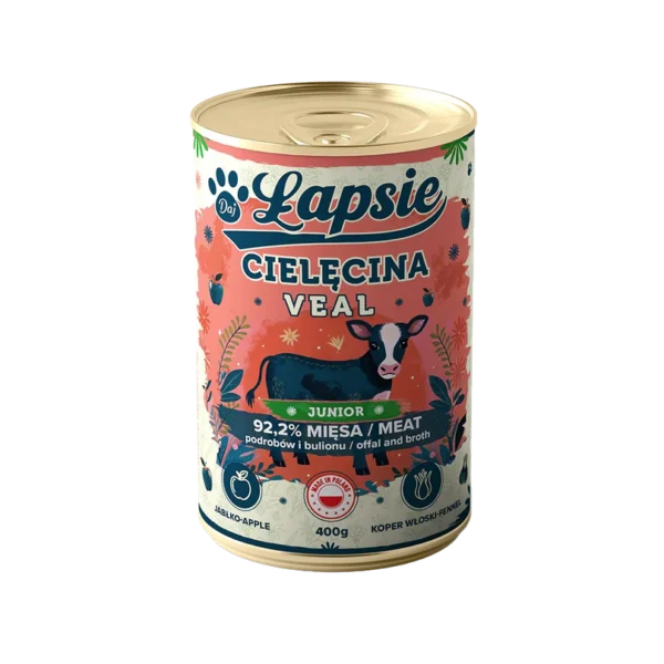 ŁAPSIE Adult Karma mokra Monobiałkowa z Cielęciną 400g