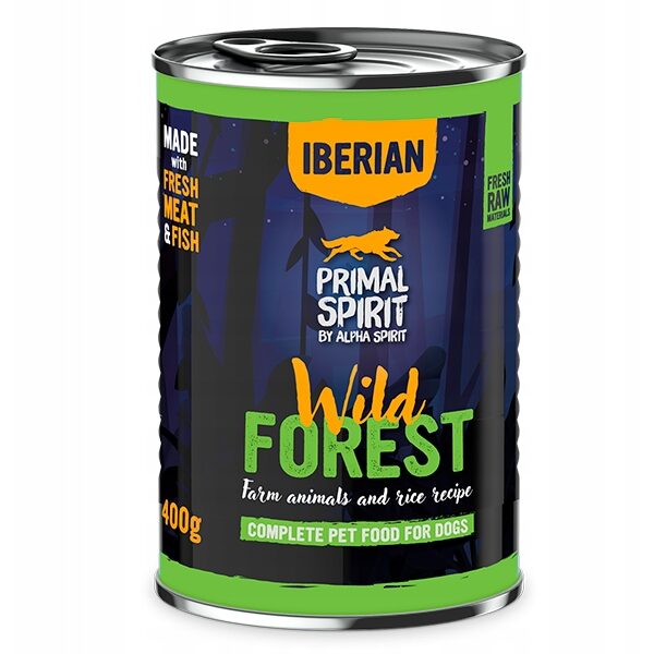 Primal Spirit hipoalergiczna karma dla psa Wild Forest 81% mięsa 400g