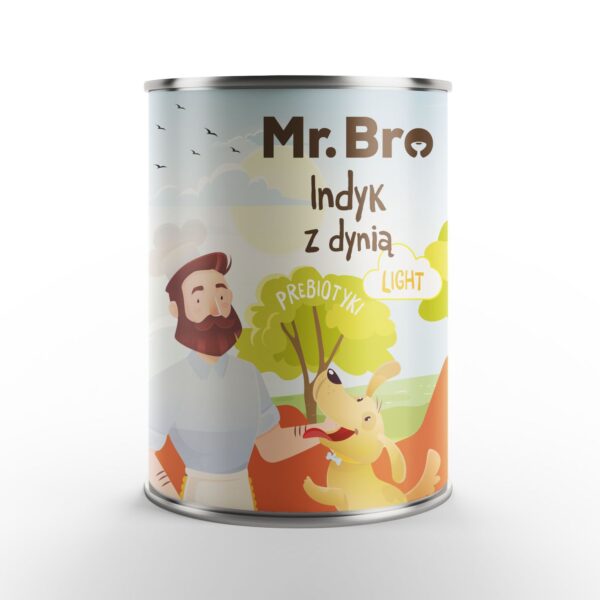 Mr. Bro LIGHT Indyk z Dynią z Prebiotykami niskotłuszczowa 400g