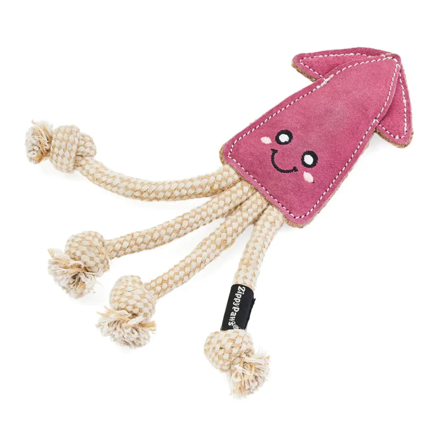 EcoZippy Suede Rope Buddies – Squid
