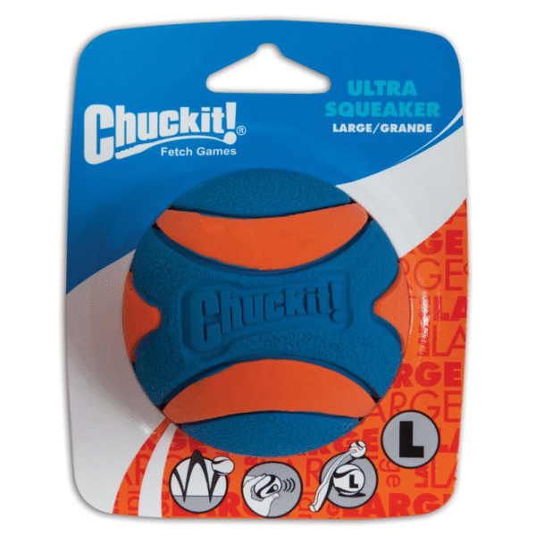 SQUEAKER BALL CHUCKIT - piłka z piszczałką dla psa L