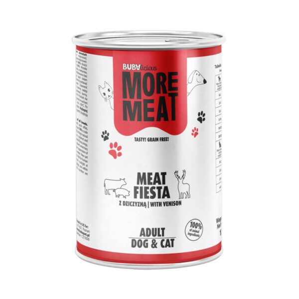 BUBAlicious Meat Fiesta dla psa i kota z dziczyzną 1200 g