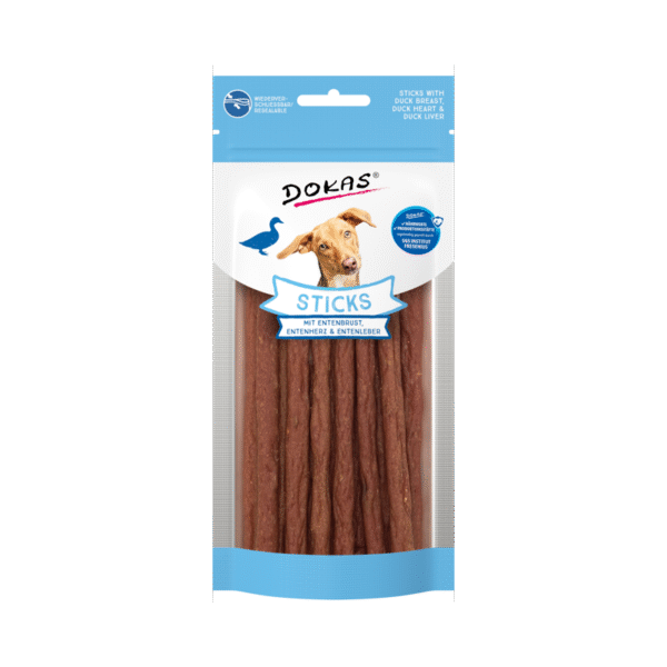 DOKAS pałeczki z kaczką 60g - smaczki dla psa