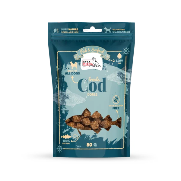 Syta Micha Fish & Seafood Przysmaki z dorszem dla psa 80g