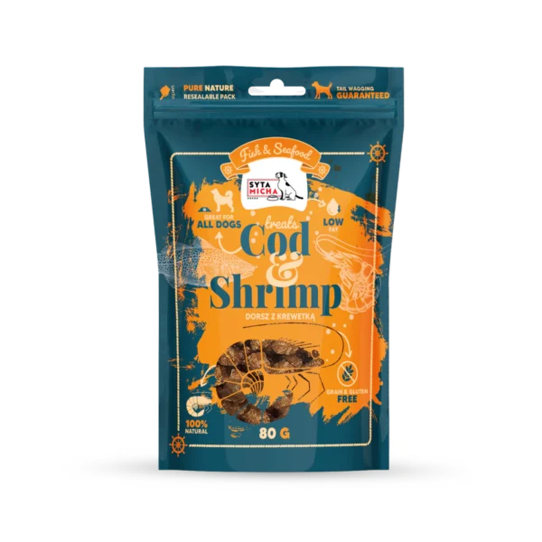 Syta Micha Fish & Seafood Przysmaki z krewetką dla psa 80g