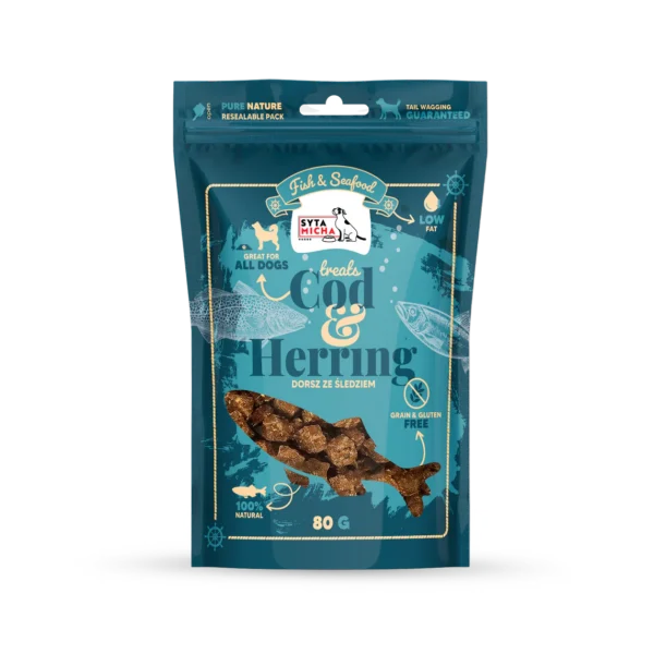 Syta Micha Fish & Seafood Przysmaki ze śledziem dla psa 80g