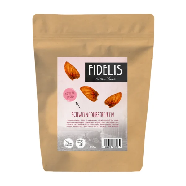 FIDELIS Schweineohrstreifen - strips z ucha wieprzowego 250 g