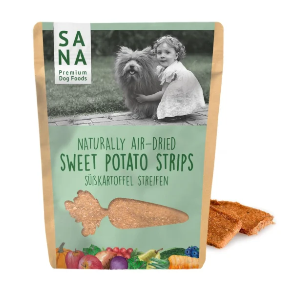 Wegetariańskie paski ze słodkim ziemniakiem (100g) sana dog