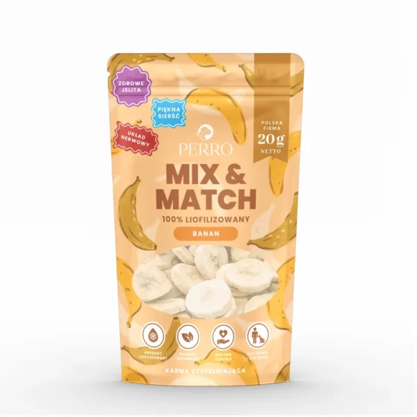 PERRO MIX & MATCH Banan Przysmaki liofilizowane 20 g