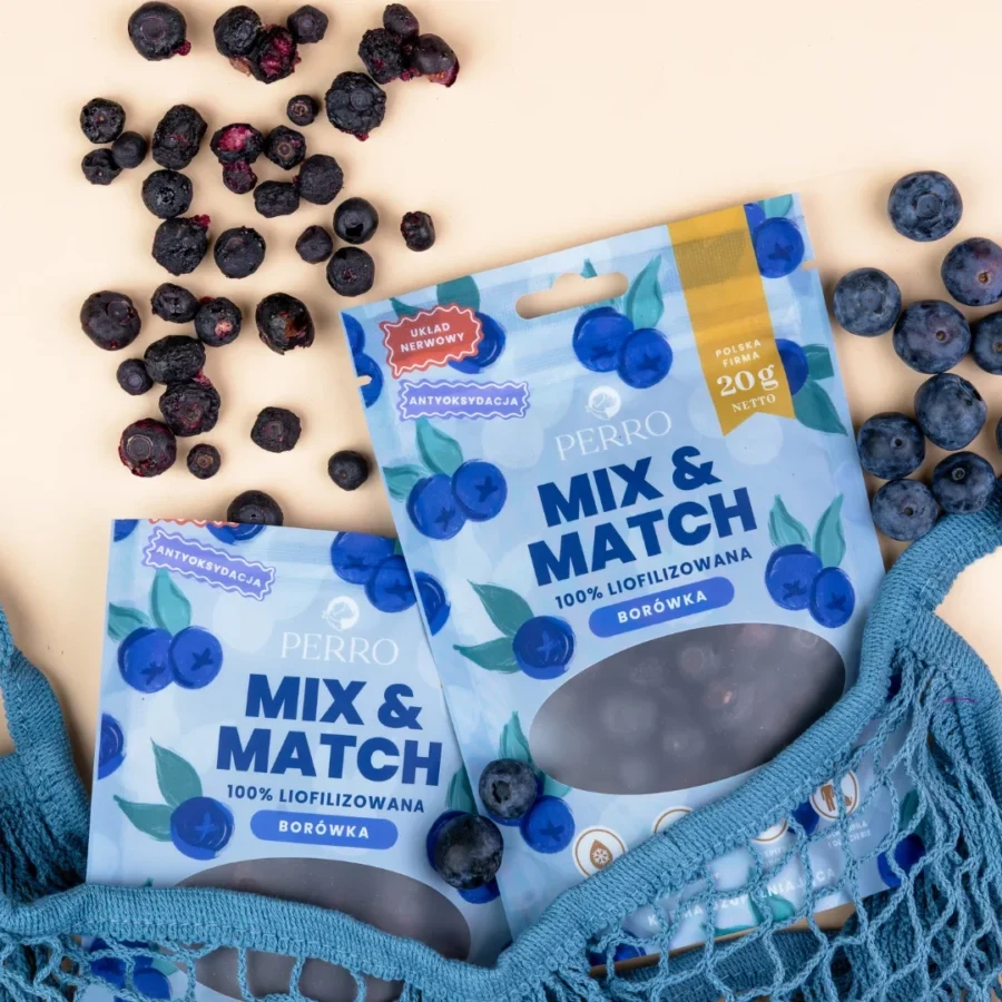PERRO MIX & MATCH Borówka Przysmaki liofilizowane 15 g