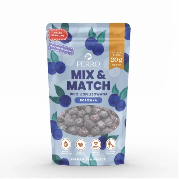 PERRO MIX & MATCH Borówka Przysmaki liofilizowane 15 g