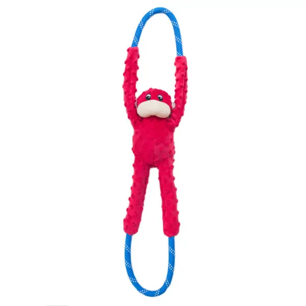 ZippyPaws RopeTugz – Red Monkey czerwona małpka szarpak ZP807