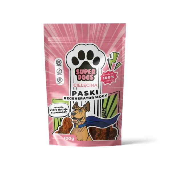 UNISZKI Superdogs Regenerator Mocy Paski z cielęciny 100g