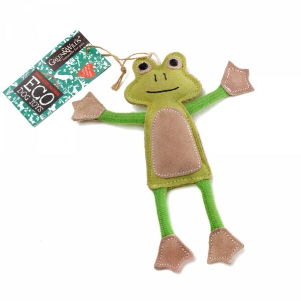 GREEN & WILD'S Francois Le Frog (Żaba) - zabawka z zamszu i juty