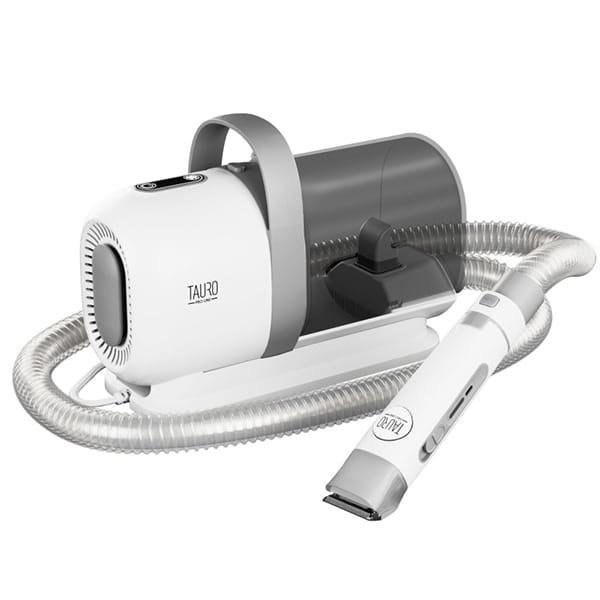 Tauro Pro Line zestaw do pielęgnacji zwierząt 7 w 1 Szczotka i narzędzie do usuwania podszerstka / maszynka / trymer / pilnik / odkurzacz do sierści