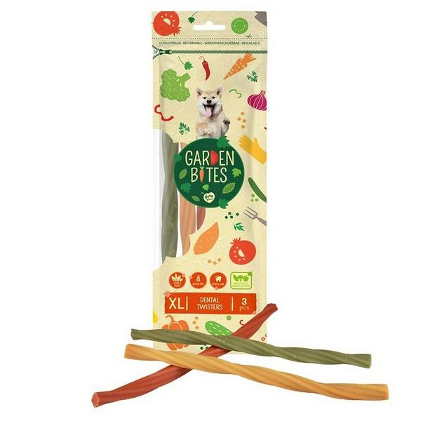 GARDEN BITES DENTAL TWISTERS XL 25cm 3szt