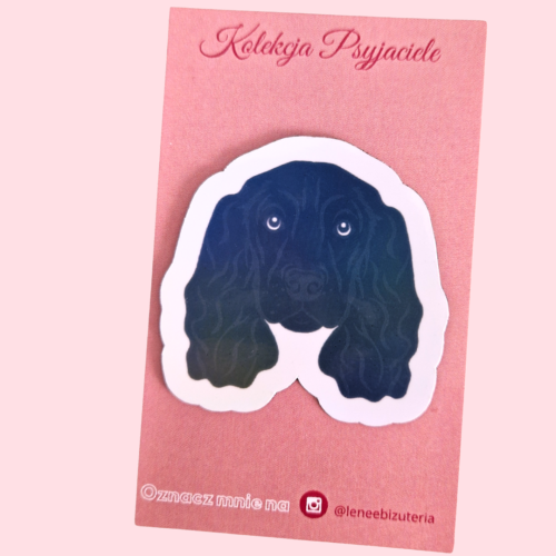 LENEE Magnes holograficzny dla psiary - Cocker Spaniel czarny