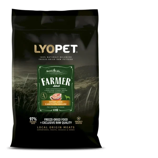 LYOPET Farmer Adult Dziki łosoś z krylem arktycznym - karma sucha 12kg