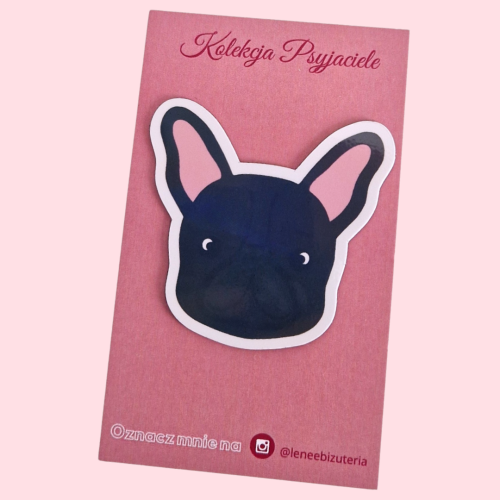 LENEE Magnes holograficzny dla psiary - Buldog Francuski czarny