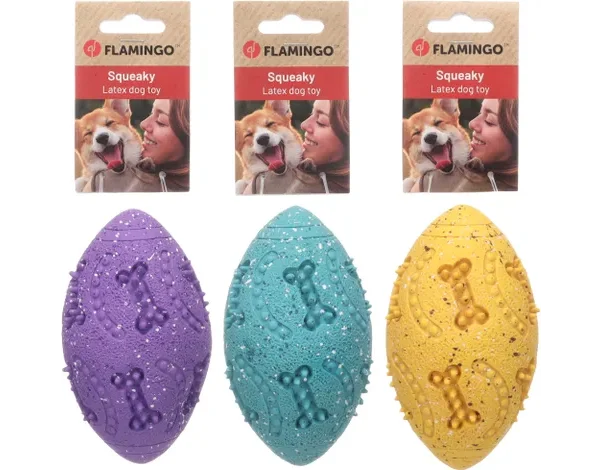 FLAMINGO Freckles Rugby mix - zabawka piłka dla psa