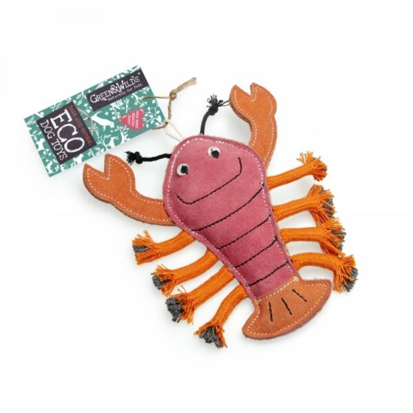 GREEN & WILD'S Larry the Lobster (Homar) - zabawka z zamszu i juty