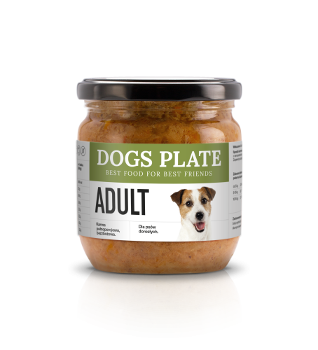 Dogs Plate Adult 360g Karma dla psa z indykiem i wołowiną