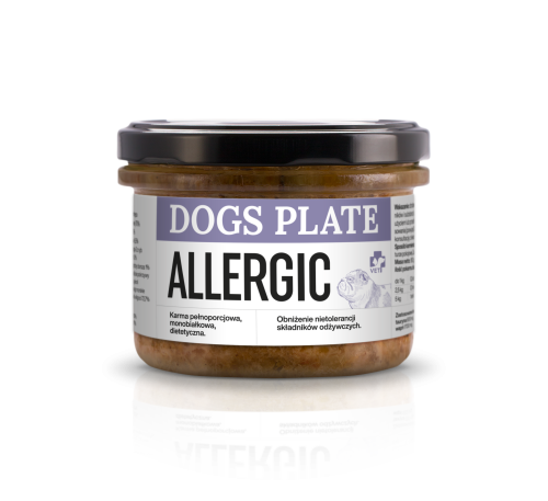 Dogs Plate Vet Allergic 180g Karma specjalistyczna z koniny dla psów z alergią pokarmową