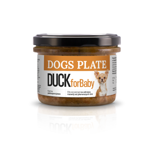 Dogs Plate for Baby Duck 180g Karma z mięsa z kaczki dla szczeniąt