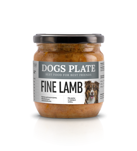Dog Płatę Fine Lamb 360g - Karma mokra monobiałkowa z mięsa jagnięcego
