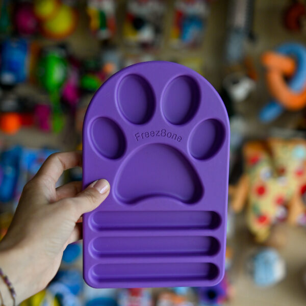 FREEZBONE FreezPaw Mat - fioletowa mata do wylizywania i mrożenia, wytrzymała z kauczuku