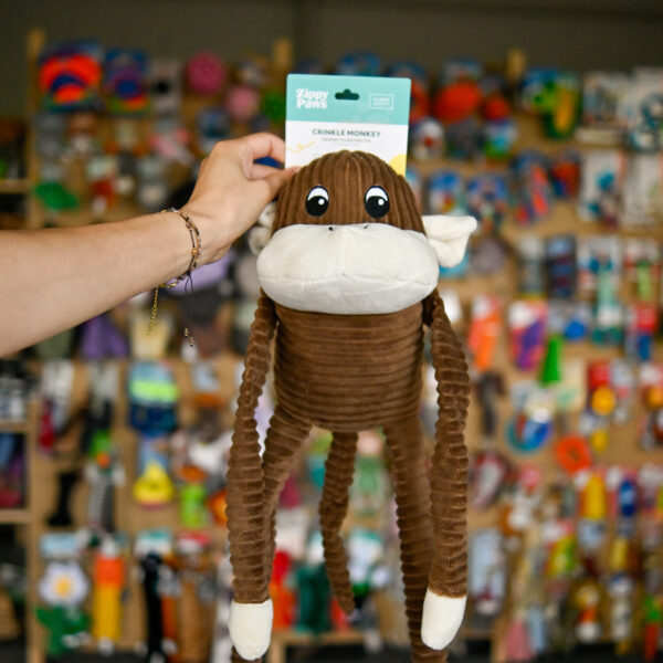ZippyPaws Spencer the Crinkle Monkey XL małpka z szeleszczącymi nogami ZP136