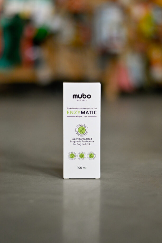 Mubo EnzyMatic Toothpaste 100ml - profesjonalna pasta enzymatyczna dla psa i kota, z czyścikiem