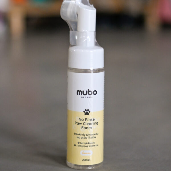 Mubo No Rinse Paw Cleaning Foam Banana 200ml - pianka do mycia łapek psa i kota, bez spłukiwania, bananowa
