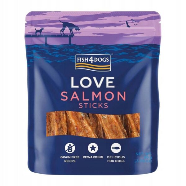 Fish4Dogs Salmon Sticks - przysmaki z łososia 85g