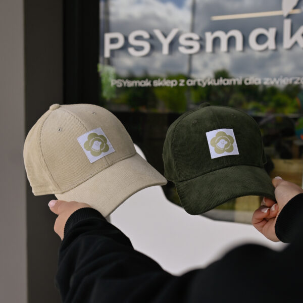 PSYsmakowa czapka z daszkiem zielona z wiosennym logiem