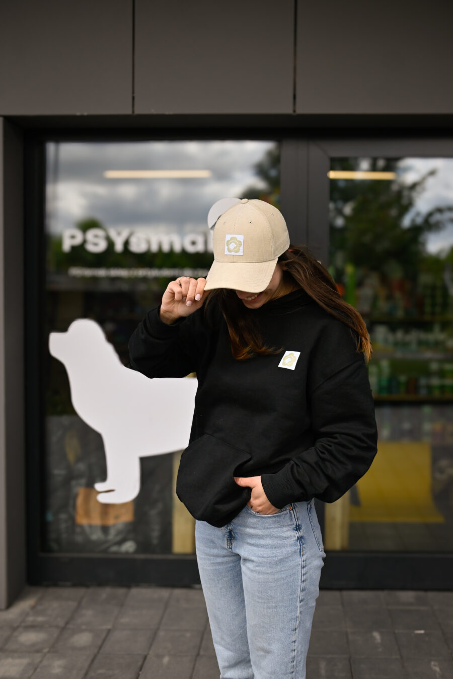 PSYsmakowa czapka z daszkiem zielona z wiosennym logiem
