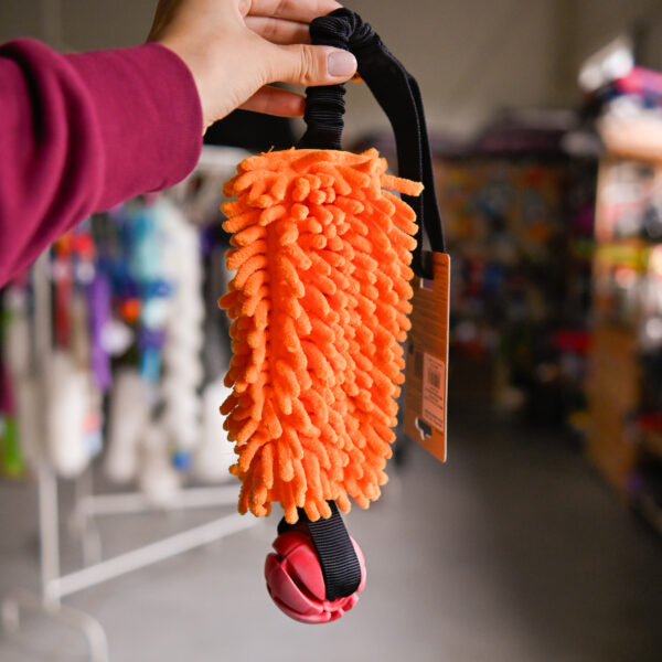 Dingo Zabawka dla psa - Szarpak Mop Bungee z piłką pomarańczowy