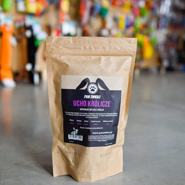 Pan Zwierz Skóra z królika 300 g - gryzak dla psa
