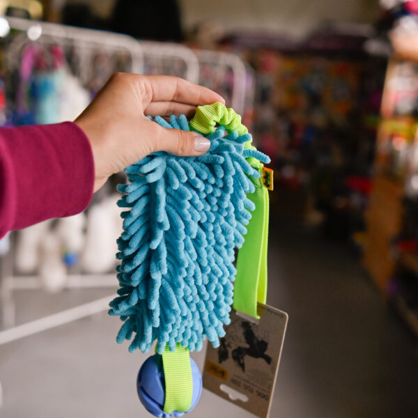 Dingo Zabawka dla psa - Szarpak Mop Bungee z piłką niebieski