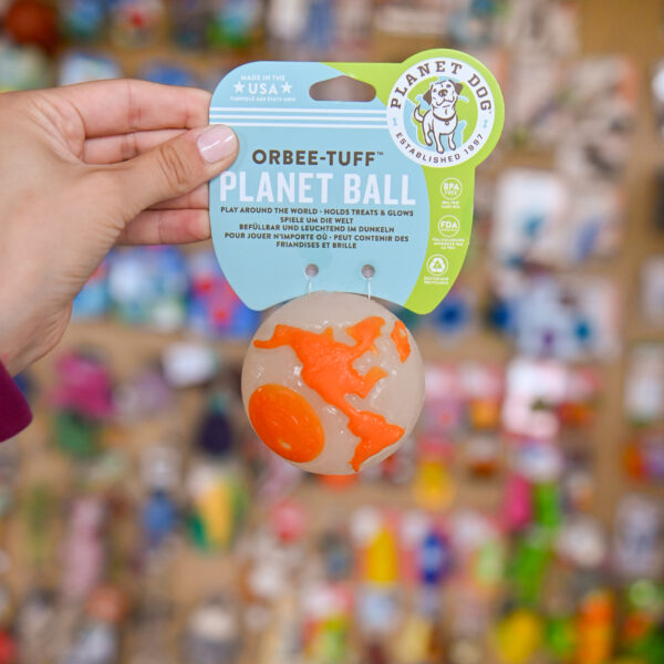 PLANET DOG ORBEE BALL beżowo pomarańczowa M