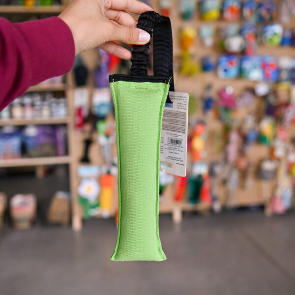 DINGO Szarpak agility BUNGEE zielony 8 x 27 cm