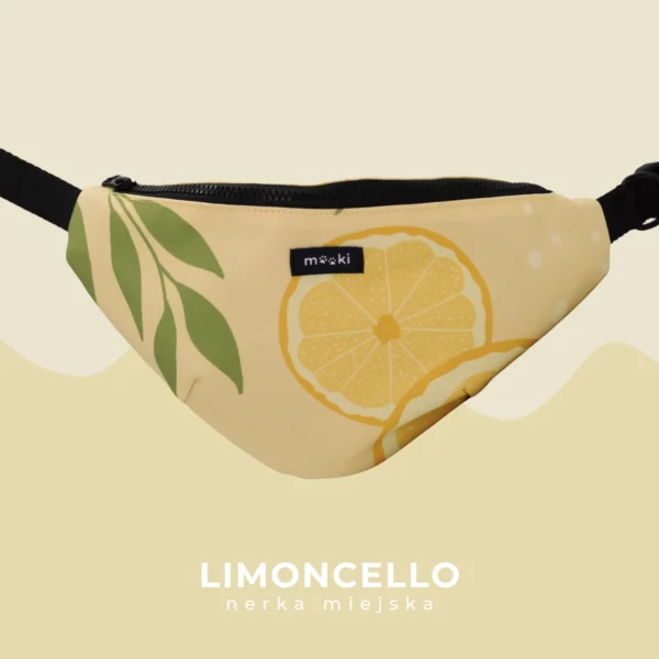 MOOKI - Nerka spacerowa miejska zielona we wzorze LIMONCELLO